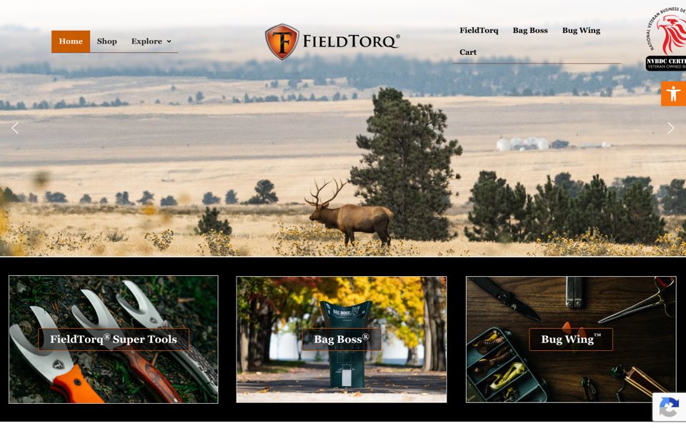 FieldTorq website homepage